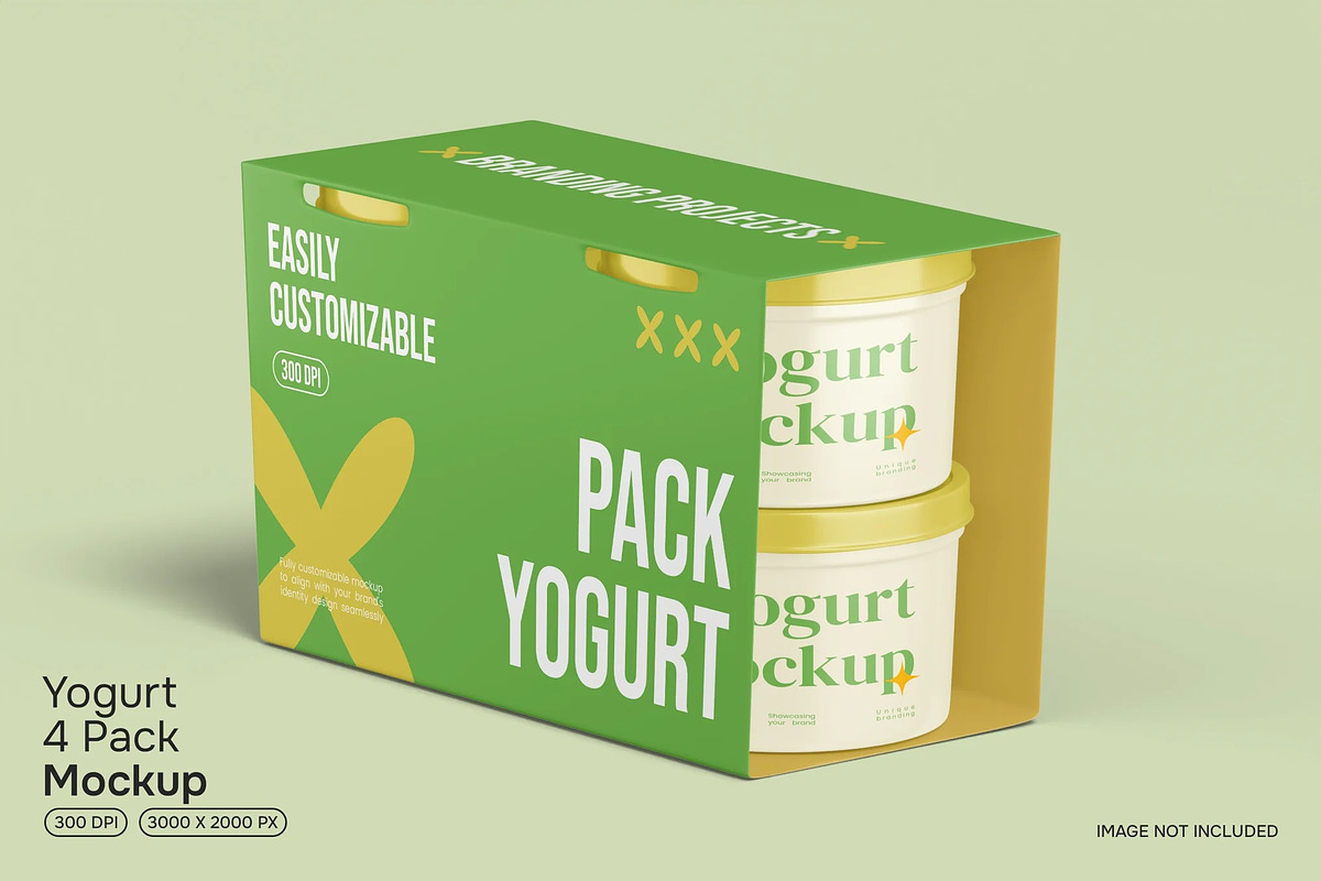 Yogurt Box Mockup, a Packaging Mockup by renderstockmarket
