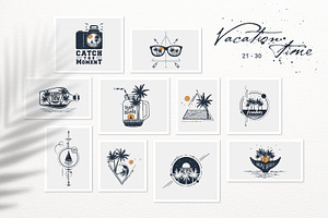 Vacation Time. 50 Logos & Badges