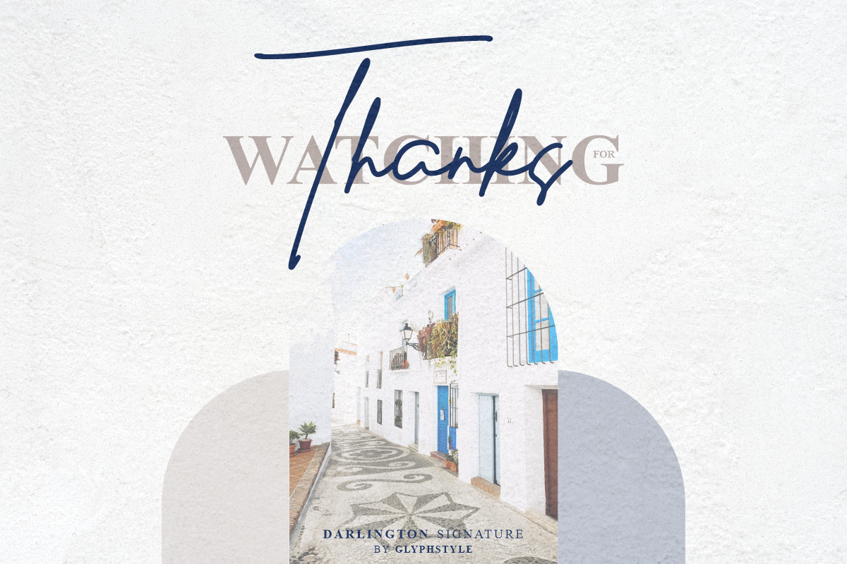 Darlington Signature, a Script Font by Glyphstyle (Photo 11 of 11)