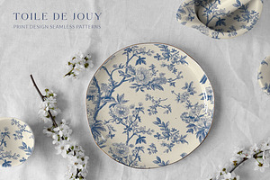 Toile De Jouy Print Design Patterns