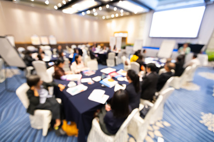Blur group of people meeting, an Abstract Photo by Smith Chetanachan