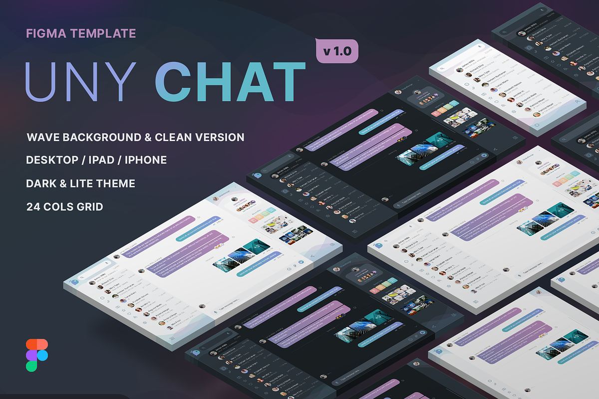 Uny Chat v1.0 - Figma Template, an App Template by emagweb (Photo 1 of 39)