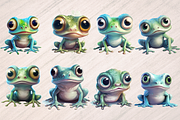 8 Cute Baby Frog Sublimation Clipart, an Animal Illustration by Leakedink (Thumbnail 2 of 4)