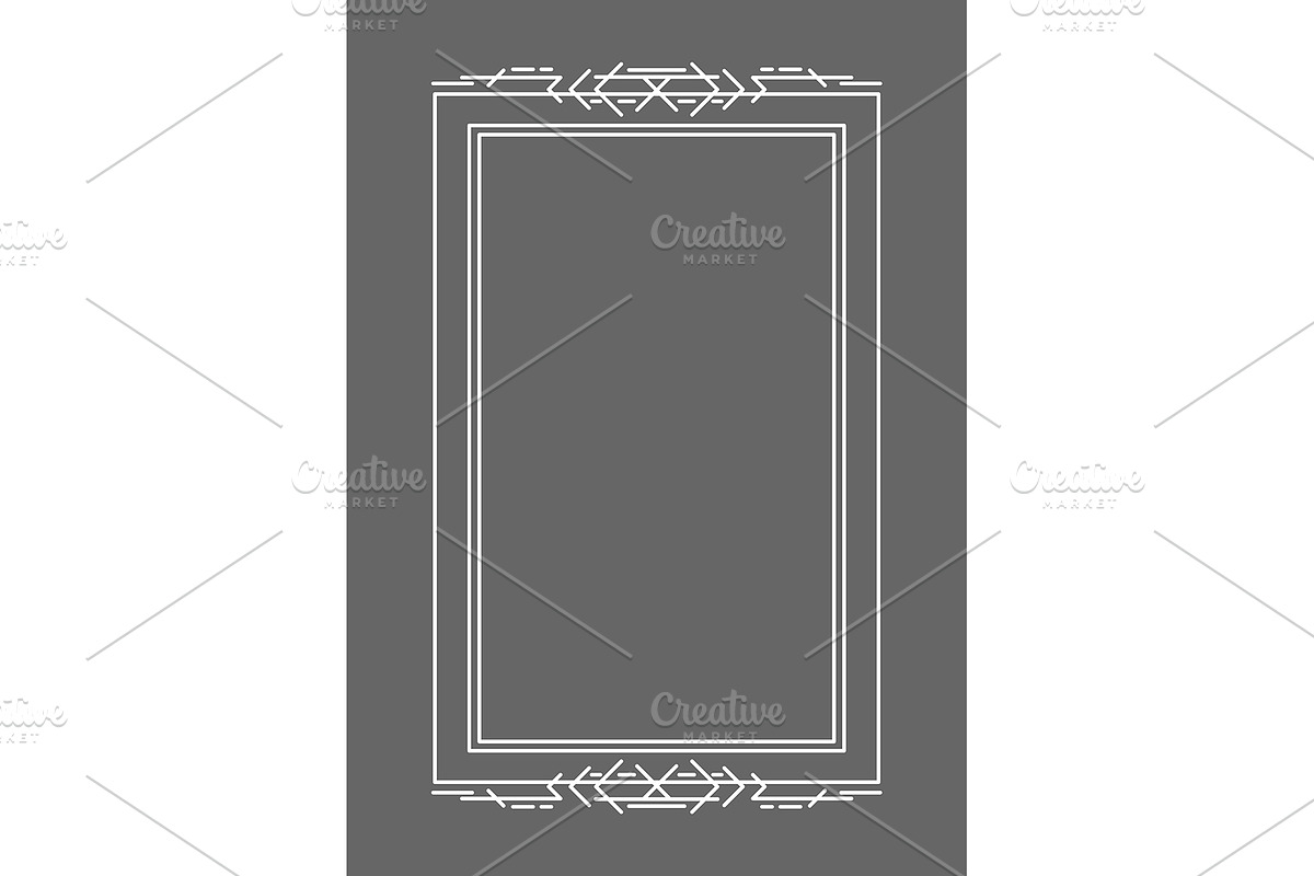 Line geometric frame., a Decorative Illustration by incomible
