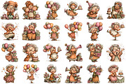 Whimsical Birthday Grandma Clipart, a Seasonal Illustration by designcity5 (Thumbnail 2 of 5)
