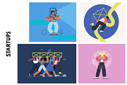 Startups flat vector illustrations, a Templates & Theme by Grivina's shop (Thumbnail 22 of 45)