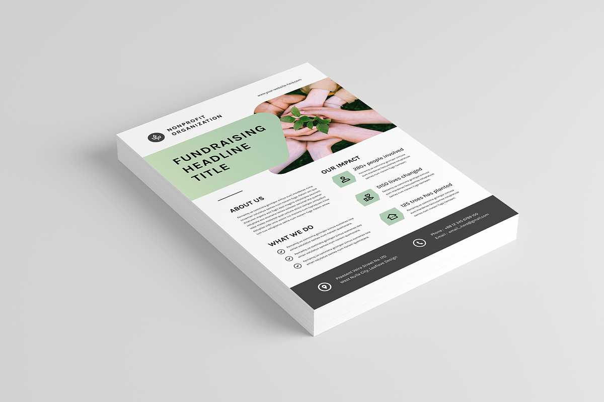 Nonprofit Fundraising Flyer, a Flyer Template by Leaflove (Photo 2 of 5)