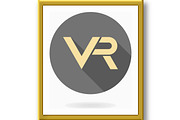 Modern Vector VR Logo in the Circle, a Duotone Icon by FineArtStudio (Thumbnail 2 of 3)
