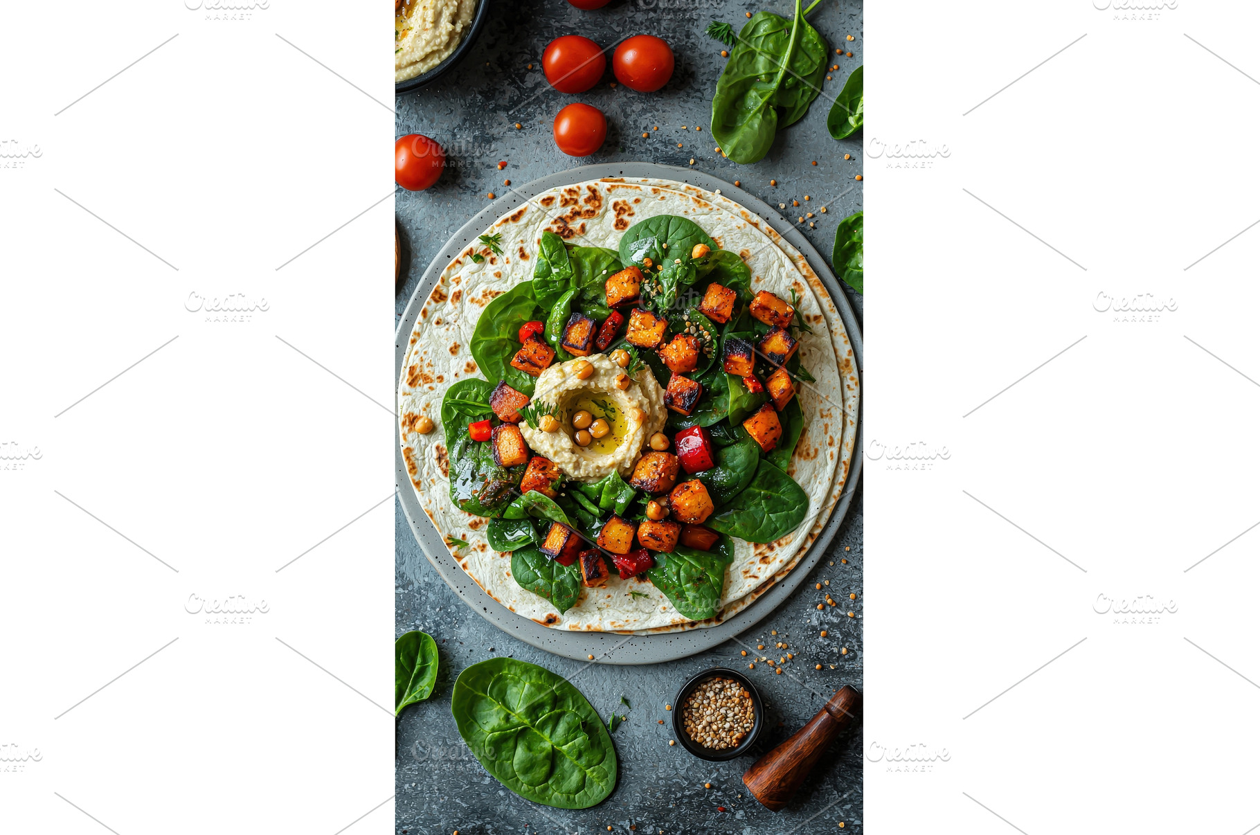 Healthy Plant-Based Wrap with, a Food & Drink Photo by Rodica Ciorba