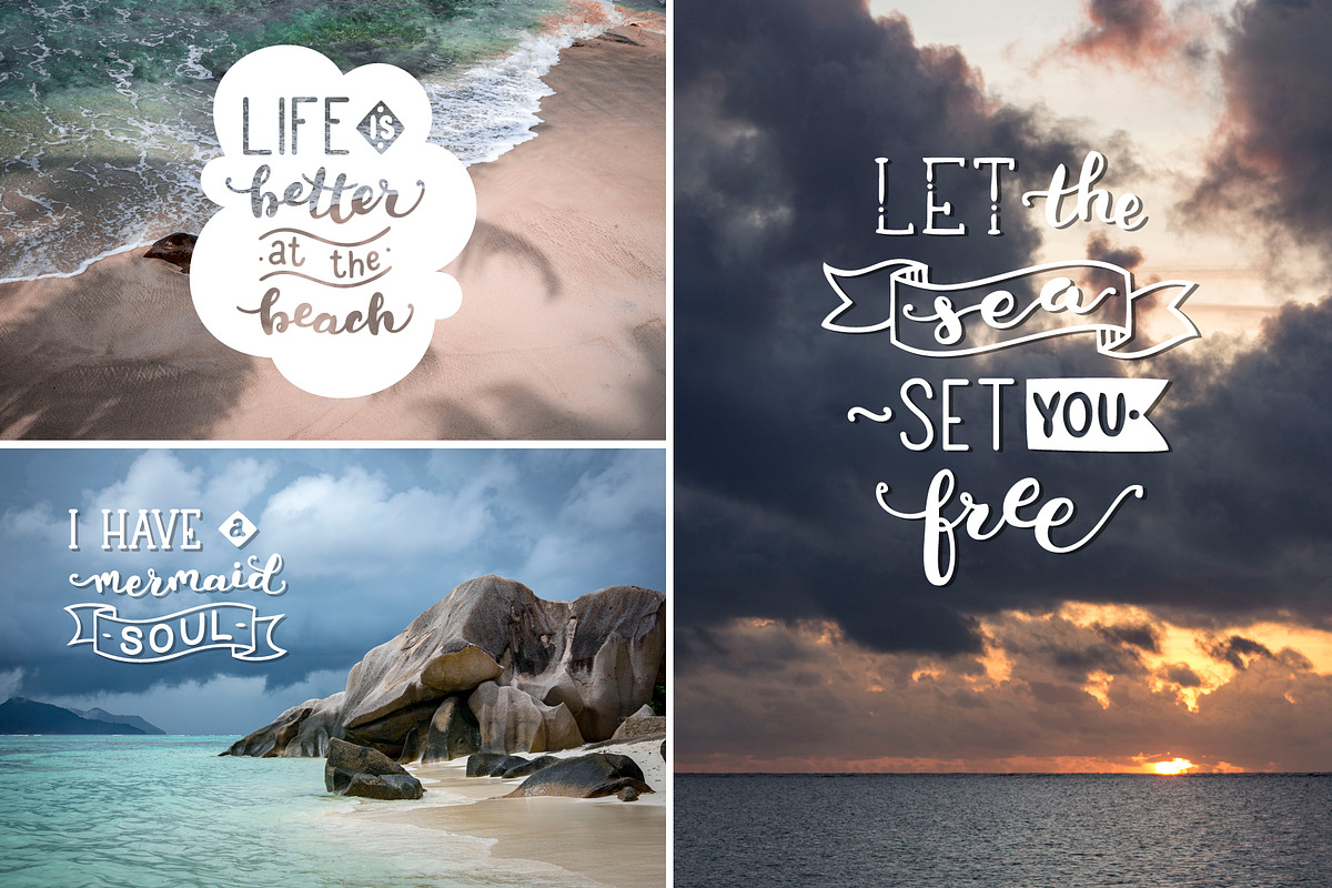 THOSE SUMMER DAYS lettering&clipart, an Illustration by MaljukArt (Photo 13 of 14)