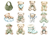Green Sage Teddy Bear Clipart, a Seasonal Illustration by CitraGraphics (Thumbnail 3 of 3)