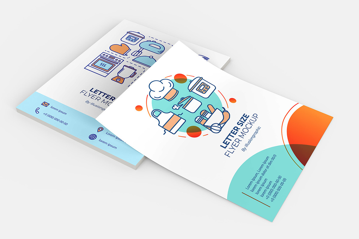 US Letter Size Flyer Mockup, an Advertising Mockup by Illusiongraphic (Photo 11 of 25)