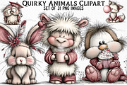 Quirky Animals Clipart, an Illustration by Craft Nest (Thumbnail 1 of 6)