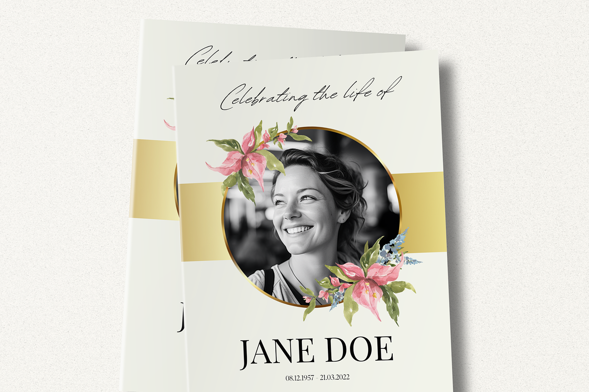 Funeral Program Template I Canva, an Invitation Template by The Social Stuff (Photo 3 of 10)