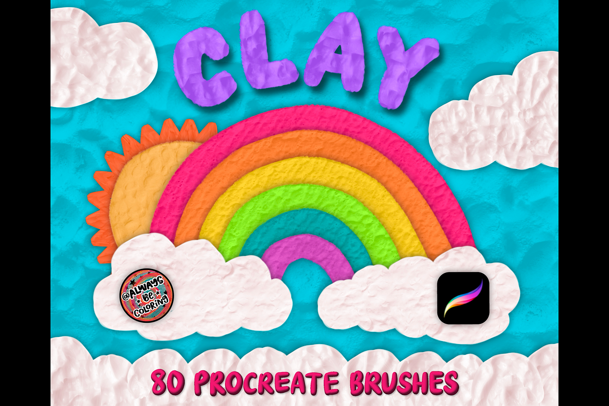 Procreate Clay Brush Set, a Brush Add-On by AlwaysBeColoring (Photo 1 of 9)