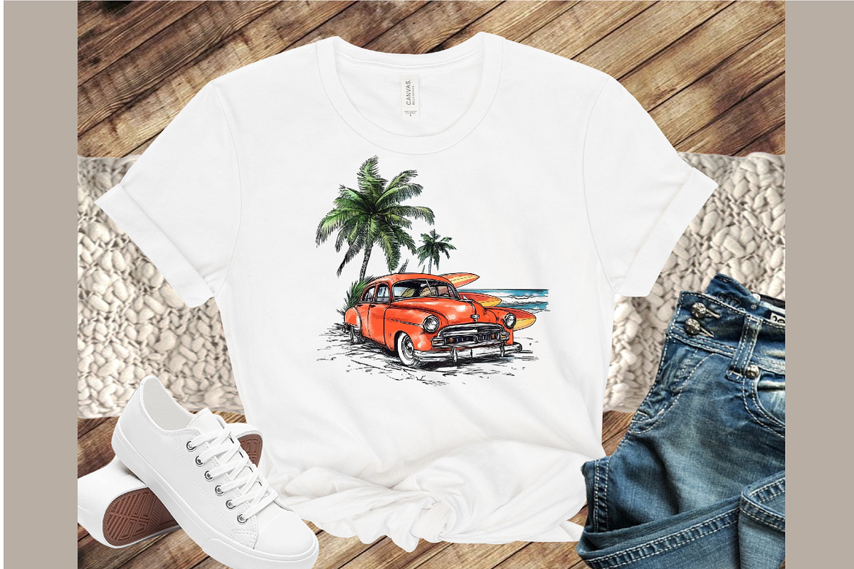 Vintage Summer Tropical Clipart, an Illustration by Sublimation Artist (Photo 4 of 6)