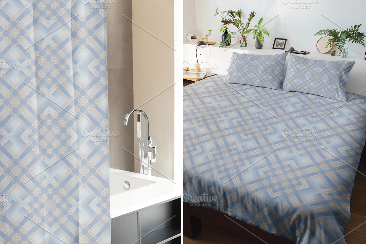 Blue Tartan Plaid Seamless Pattern, a Pattern Graphic by PPEthnicDecorPattern (Photo 4 of 9)