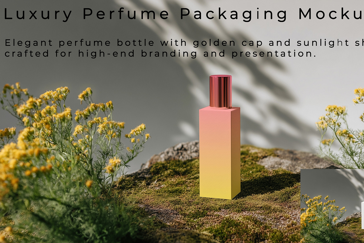 Natural Perfume Box Mockup, a Packaging Mockup by Vika_Softlife (Photo 8 of 8)