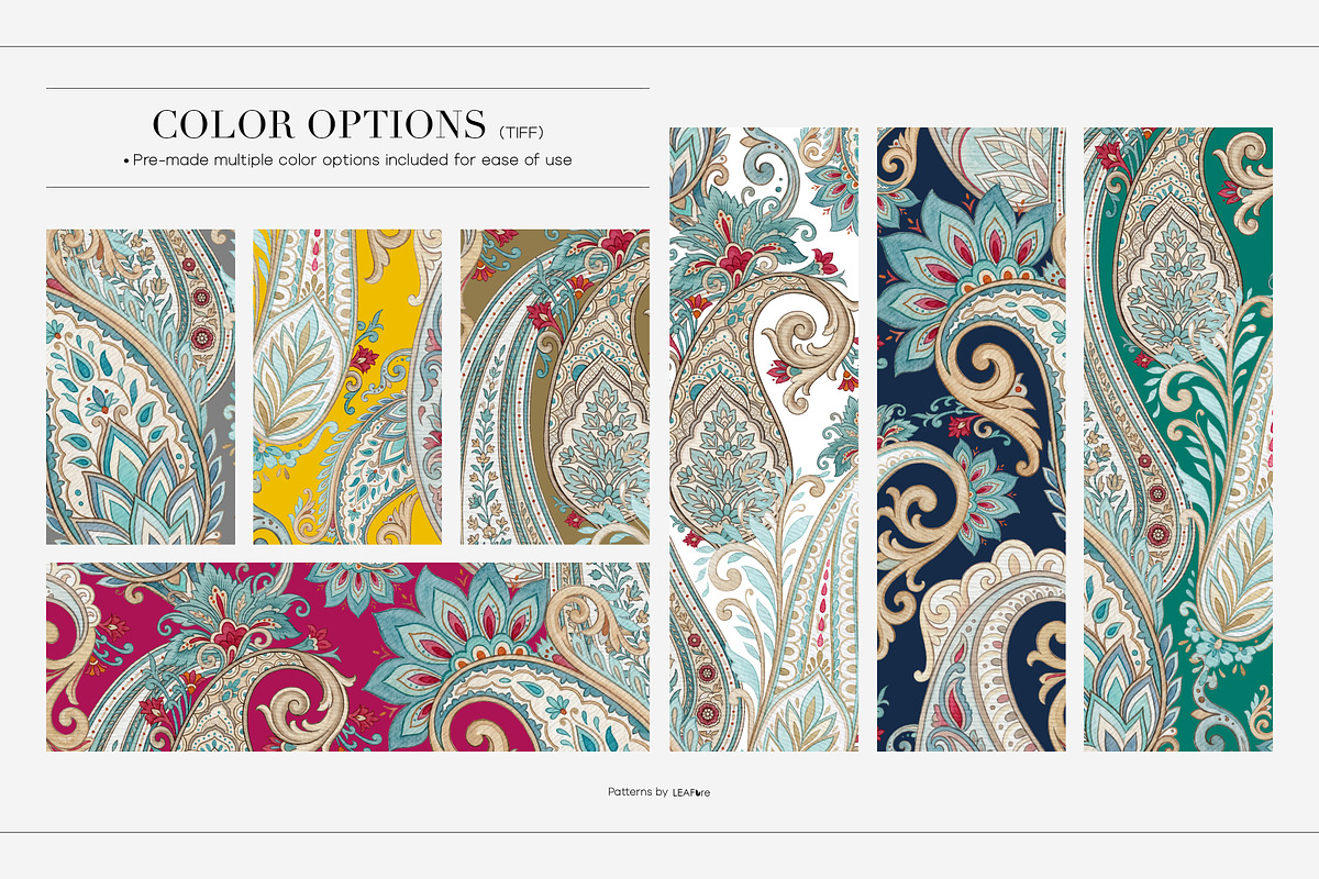 Royal Paisley Seamless Patterns 2026, a Pattern Graphic by LEAFure (Photo 2 of 10)