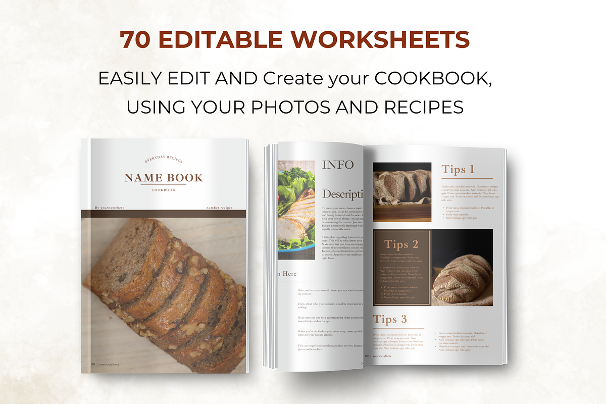 Aesthetic Recipe Book Template, a Presentation Template by Digital By Nikoleta (Photo 10 of 11)