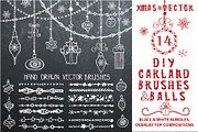 Christmas.DIY garland brushes set, a Brush Add-On by Tatianakost49 (Thumbnail 1 of 4)