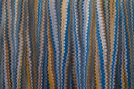 Marbled paper containing paper, marbled, and hand painted