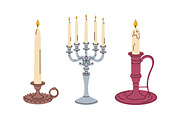 Candles in vintage candlesticks set, an Object Illustration by Good Studio (Thumbnail 3 of 11)
