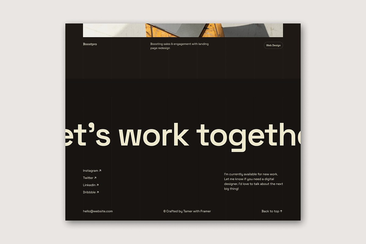 Klear — Framer Portfolio Template, a Landing Page Template by TamerMagdy (Photo 3 of 5)