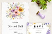 Wildflowers Wedding Template Bundle, a Stationery Template by MarryMeMoments (Thumbnail 8 of 8)