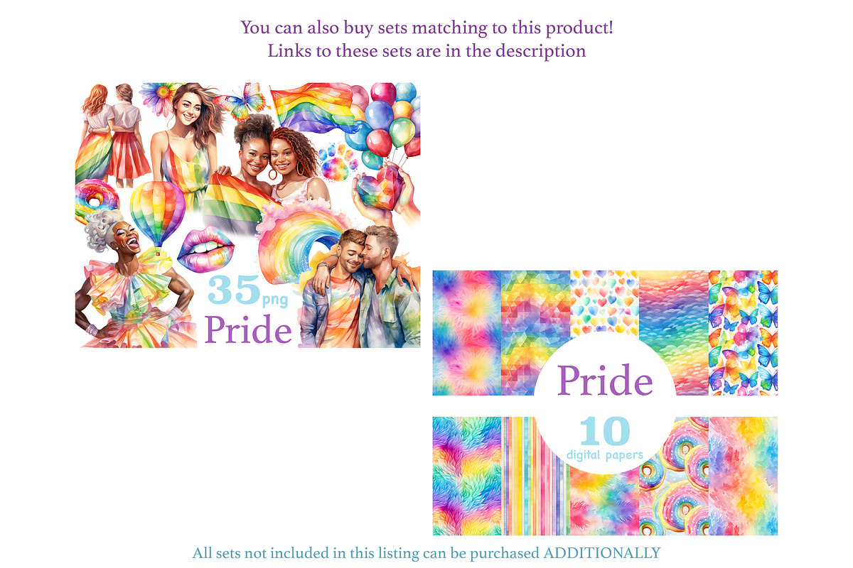 Pride Digital Paper Seamless Pattern, a Pattern Graphic by GlamArtZhanna (Photo 2 of 4)