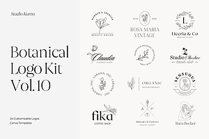 Botanical Logo Kit Templates Vol.10