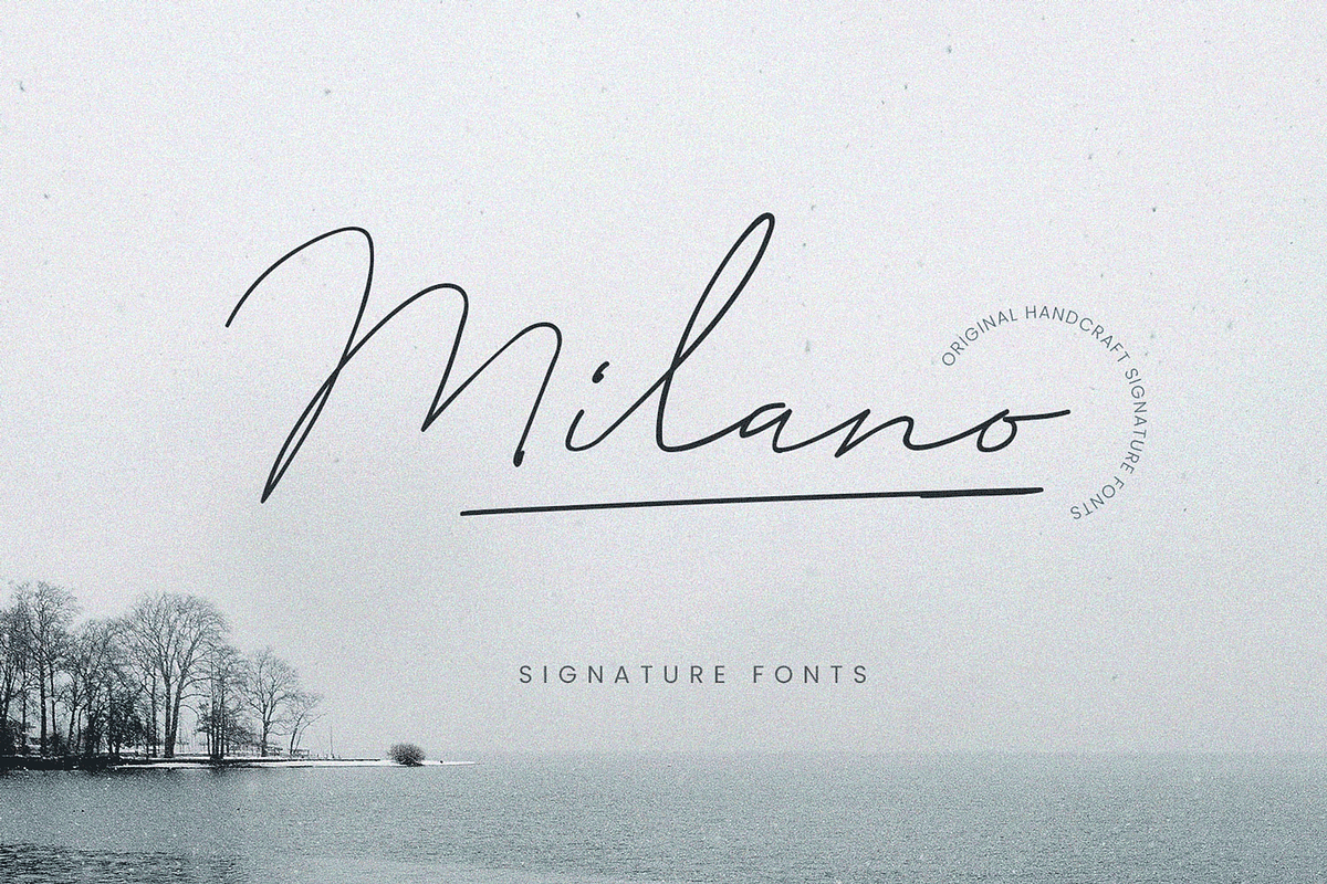 Milano Signature Font, a Script Font by Auratype (Photo 1 of 12)