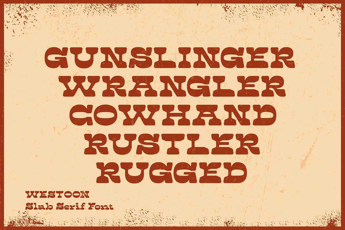 Westoon Bold Western Slab Serif Font, a Slab Serif Font by Namela Studio (Photo 2 of 10)