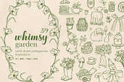 Whimsy Garden Cottagecore Set, a Seasonal Illustration by Art Dari Autumn (Thumbnail 1 of 18)