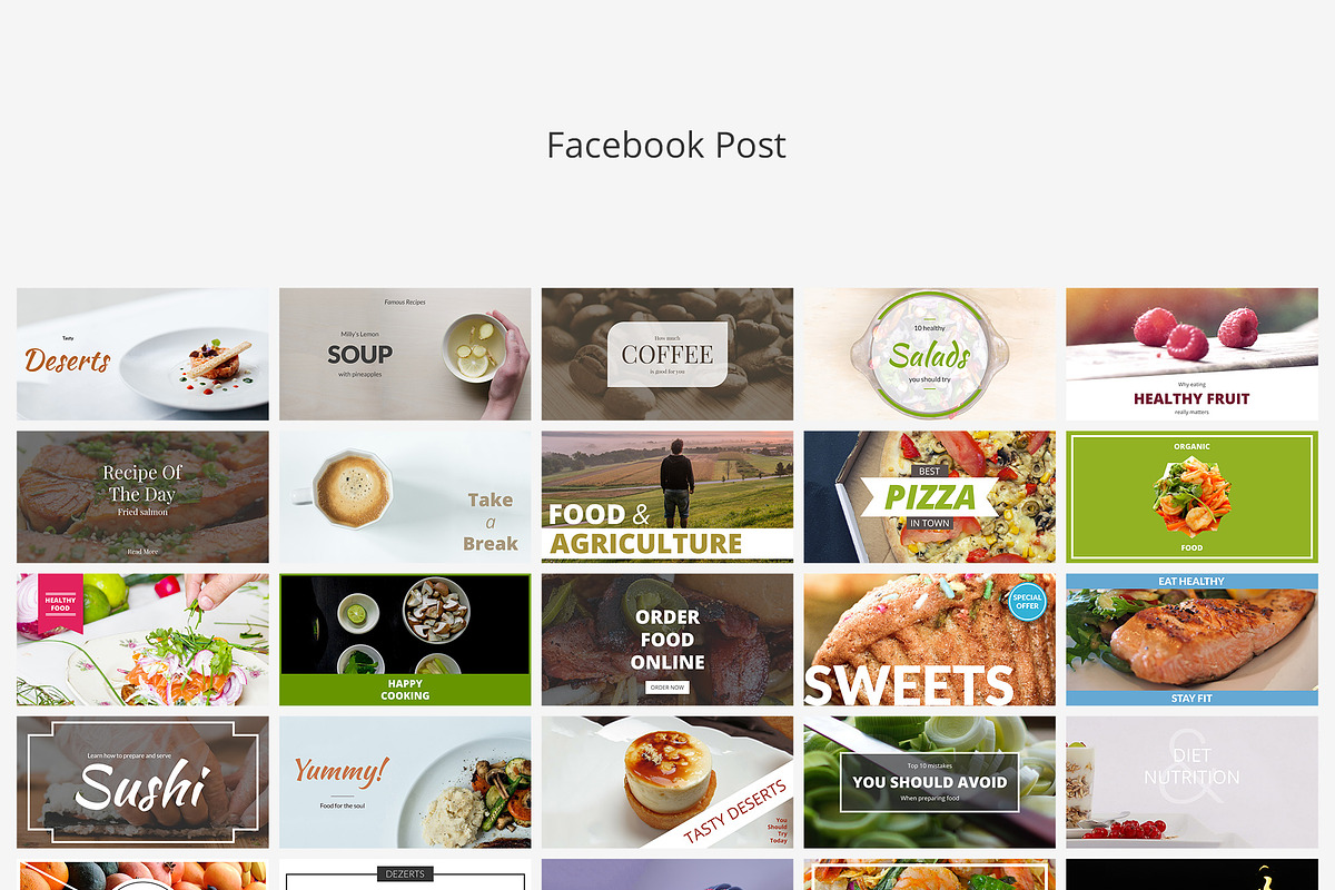 Food Social Media Banners, a Social Media Template by Web Donut (Photo 3 of 9)