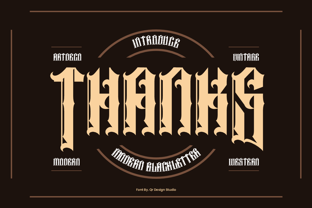 Kolger - Modern Blackletter Font, a Blackletter Font by QR Design Studio (Photo 8 of 8)