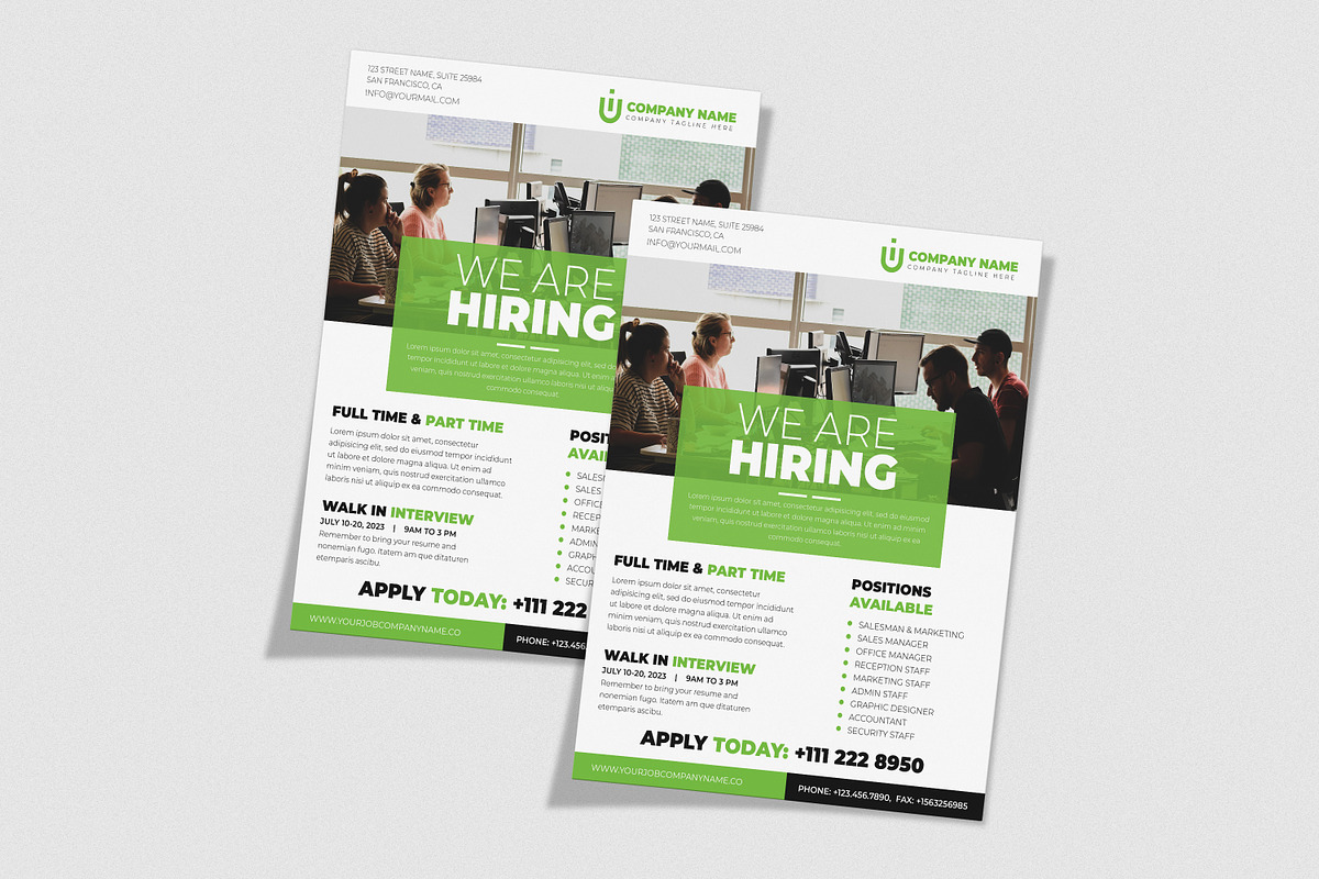 Job Vacancy Flyer Template, a Flyer Template by Designscozy (Photo 5 of 5)