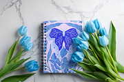 Monochrome Moth and Floral Seamless, a Pattern Graphic by Little Creative Scribbles (Thumbnail 7 of 8)