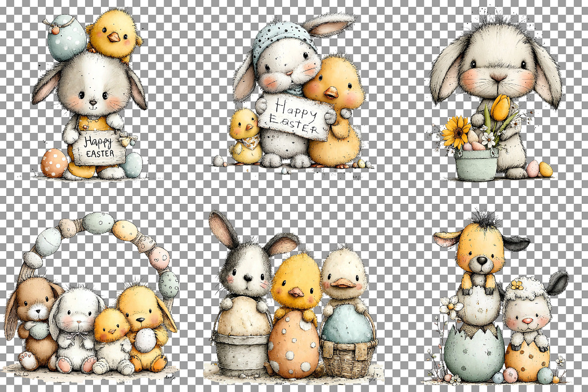 Whimsical Easter Clipart Png Bundle, an Illustration by Sublimation Artist (Photo 3 of 7)