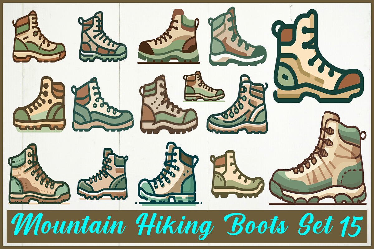 Adventure Hiking Bag Icons, an Object Graphic by yasushie (Photo 1 of 16)