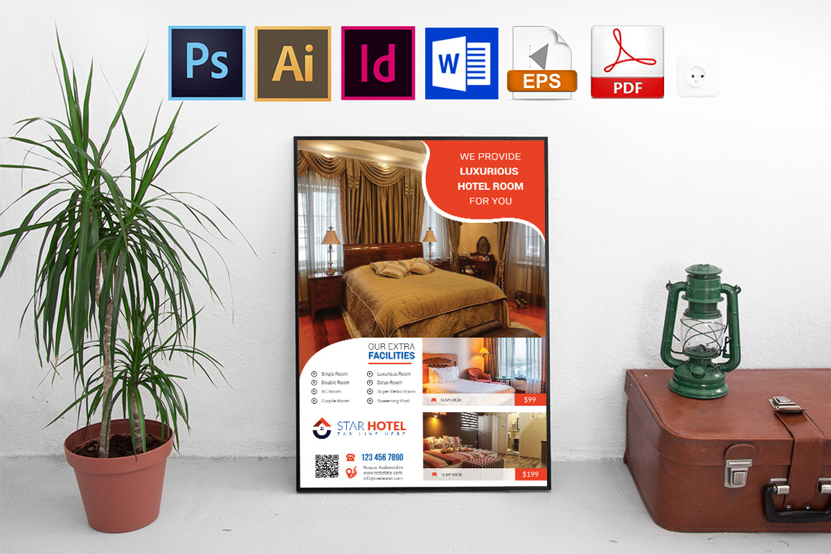 10 Hotel Poster Bundle 90% OFF, a Flyer Template by Imagine Design Studio (Photo 9 of 12)