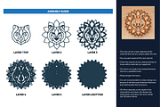 10 Animal Mandalas Set - Laser cut, an Object Graphic by Arshad Ali (Thumbnail 11 of 22)