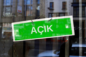 open sign in Turkish, a Photo by WorldOfPhotos