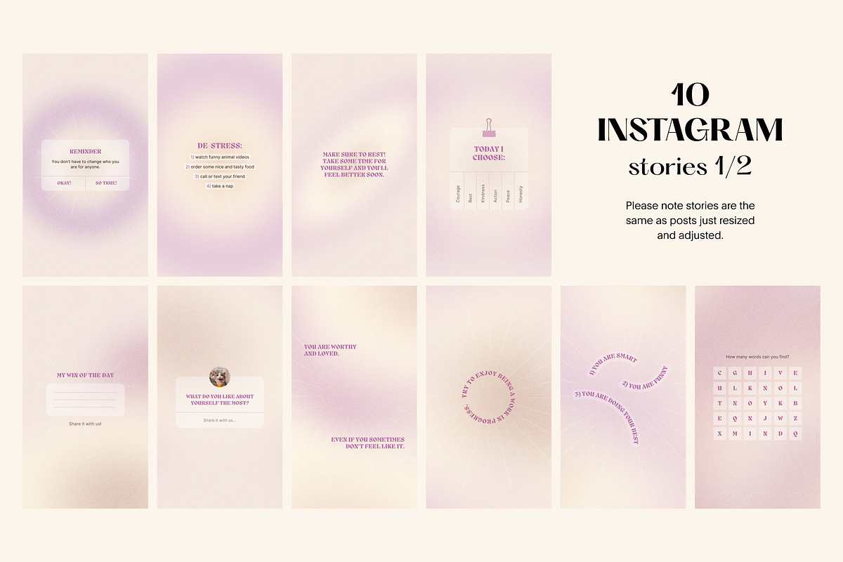 Canva Purple Beige Dreams Instagram, a Social Media Template by Alice Store (Photo 8 of 8)