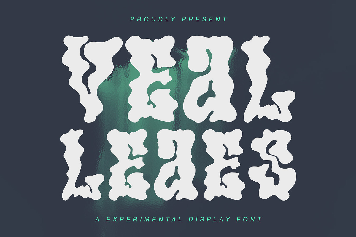 Vealleaes Experimental Display Font, a Handwritten Font by Maulana Creative (Photo 1 of 7)