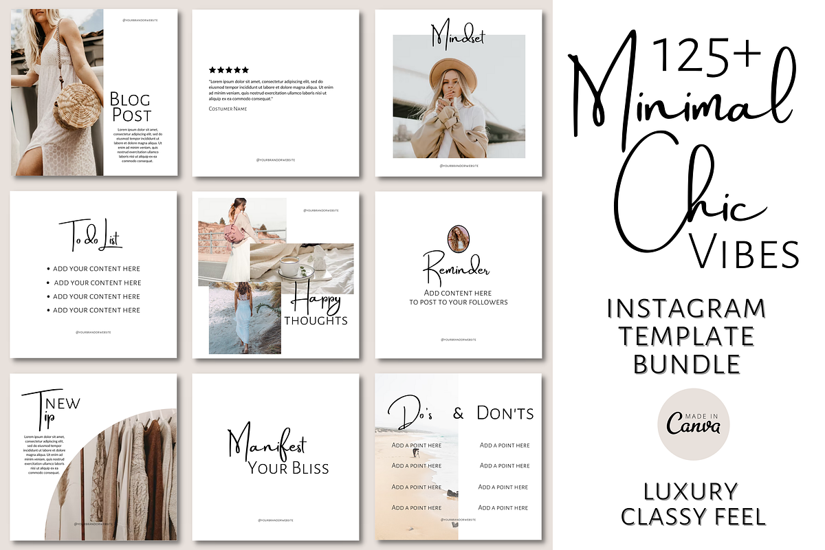 Light Minimal Instagram Templates, a Social Media Template by Faytemplates (Photo 1 of 8)