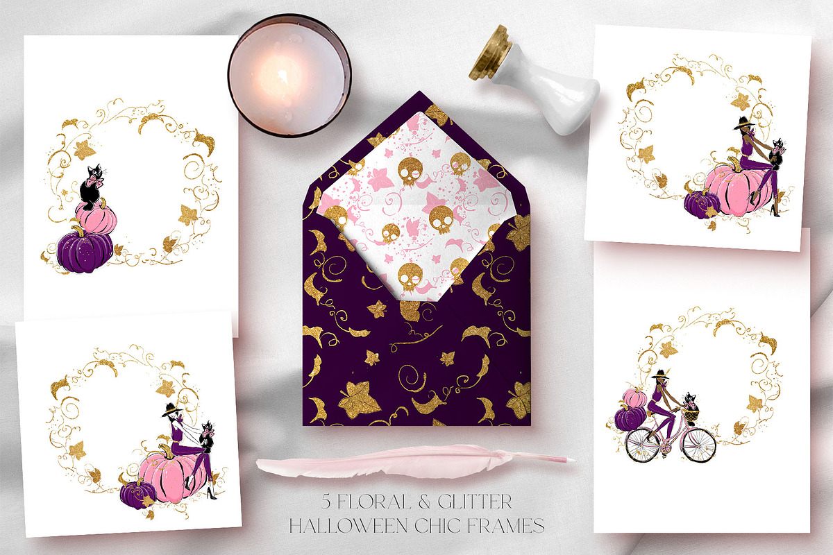 Halloween Fashion Witch Clipart, a Seasonal Illustration by KaramfilaS (Photo 6 of 8)