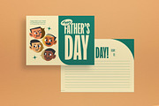 Father's Day Greeting Card Postcard, a Card Template by graphicook (Thumbnail 2 of 3)