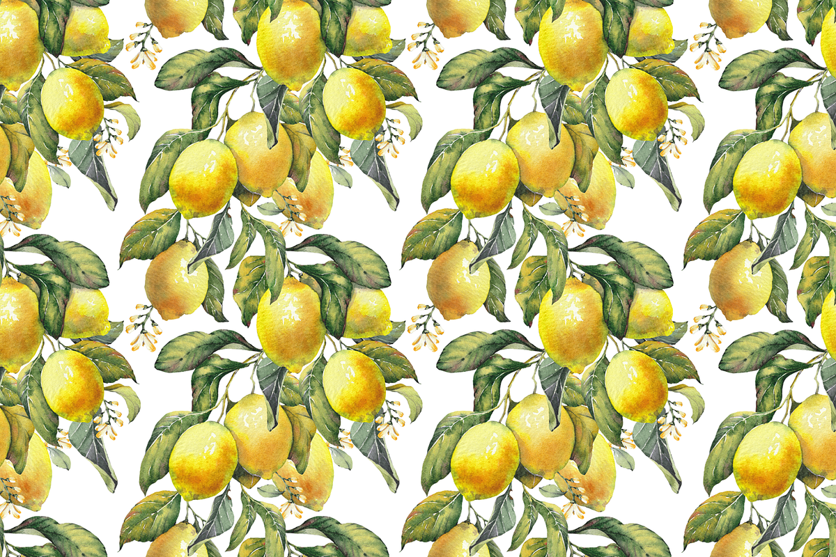 Lemon Garden Seamless Patterns, a Pattern Graphic by Jeanna Draw (Photo 3 of 10)