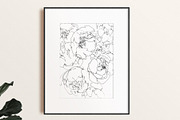 8 peony flowers thank you card, a Card Template by TurquoiseDesign (Thumbnail 4 of 4)
